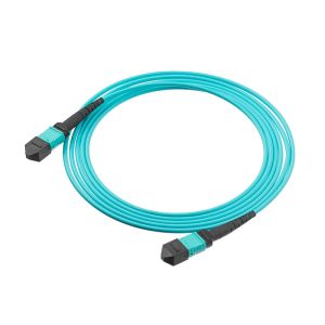 China 50/125 MTP MPO Fiber Optic Patch Cord OM3/OM4 8/12/24F G657A1 12C 24C For Telecom wholesale