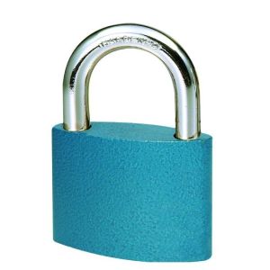 Blue Decentered Iron High Security Padlock Long Working Lifespan
