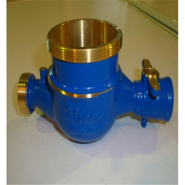 Brass Valve Controlled Water Meter Body , Heavy Duty Water Flow Meter Body