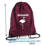 Polyester fabric drawstring bag /advertising pull rope backpack cloth bag /nylon