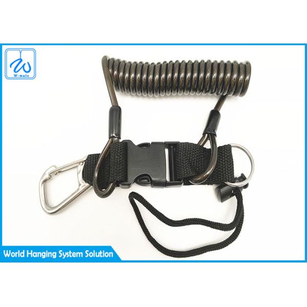Retractable Fishing Rod Safety Lanyard Webbing Tool Spring Lanyard Belt