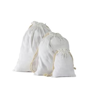 China Logo Printing Sublimation Canvas Bags Storage Sublimation Drawstring Bag Dustproof wholesale