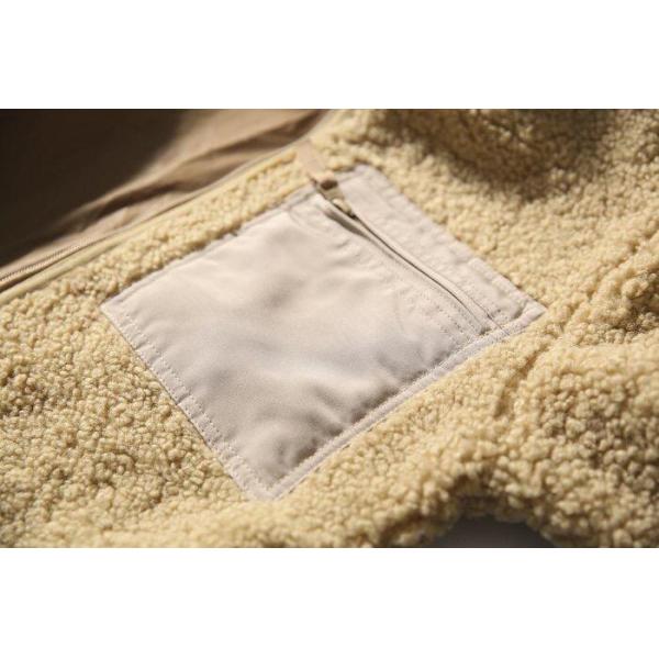 Custom Logo Solid Color Stand Collar Zipper Loose Hood Oversized Long Sleeve Sherpa Winter Coat Polar Fleece Jacket for Men