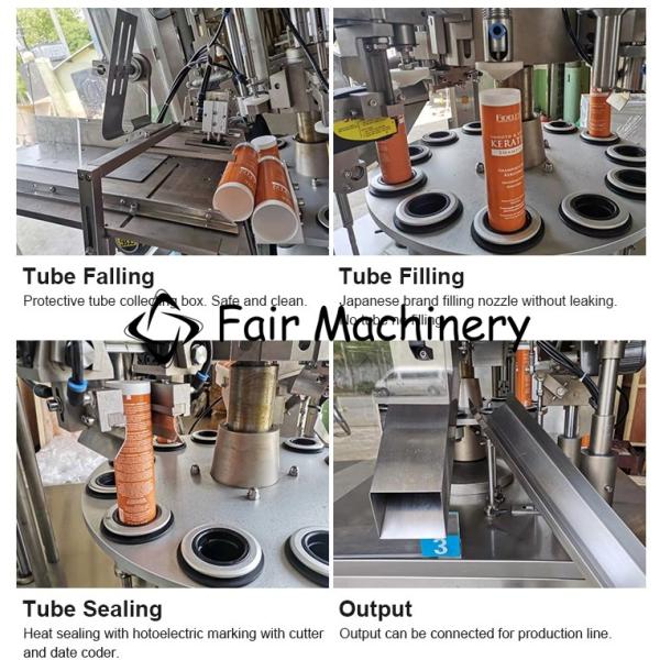 0.2CBM/min 1PH Tube Filling Sealing Machine Soft Plastic Ointment 20pcs/min