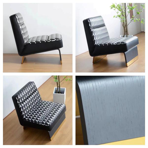 Business Style Diamond Sofa Chair , Microfiber Leather Lazy Couch Chair