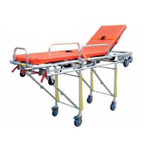 Double-Tube Automatic Loading Stretcher Folding Ambulance Stretcher 75 Degree
