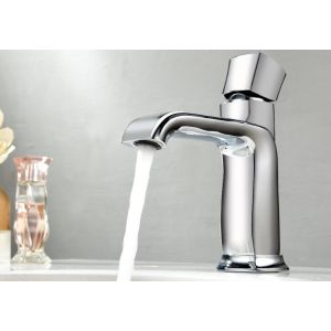 Electroplate ODM White Silver Wash Basin Faucet