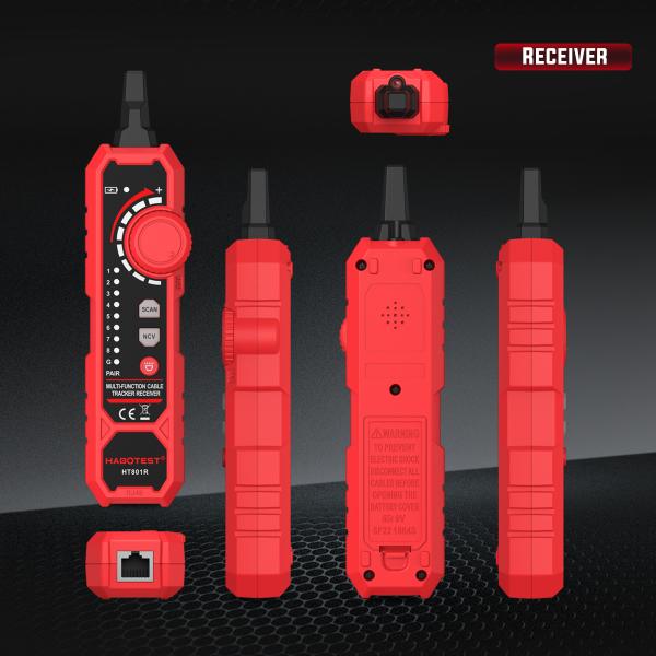 HABOTEST 801A/B Precision Professional Network Cable Tester - RJ45 Ethernet LAN Tester for Cat5, Cat5e, Cat6, Cat6a Cable Diagnostics, Wire Mapping, and Fault Detection