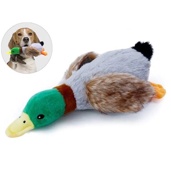 Creative Chewing Plush Pet Toys Accessories Simulation Duck Shape Dog Interactive Toys