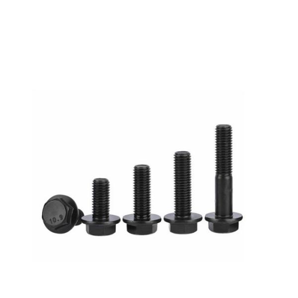 Black Finish High Strength Hex Flange Bolts 9.8 10.9 Fine Thread Grade 8 DIN Standard
