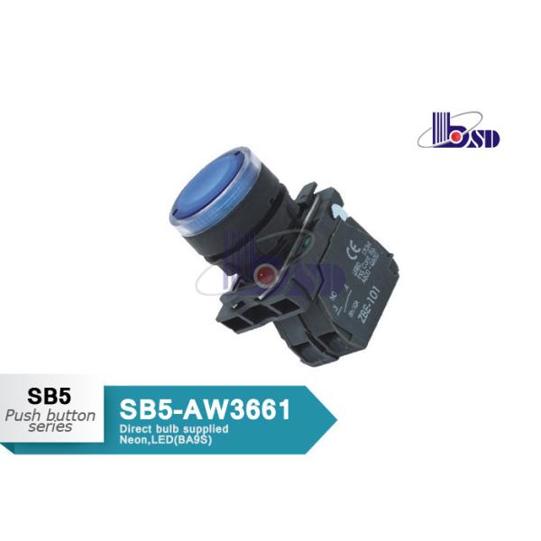 China Industrial Blue Push Button Power Switch NO Contact ROHS And UL Certified wholesale