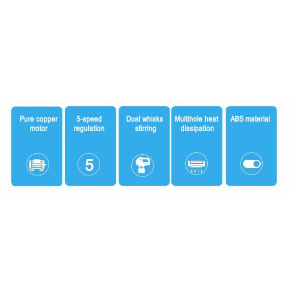 Hand Mixer Electric, 5-Speed Hand Mixer with Turbo Kitchen Mixer Includes Beaters, Dough Hooks and Storage Case, Black