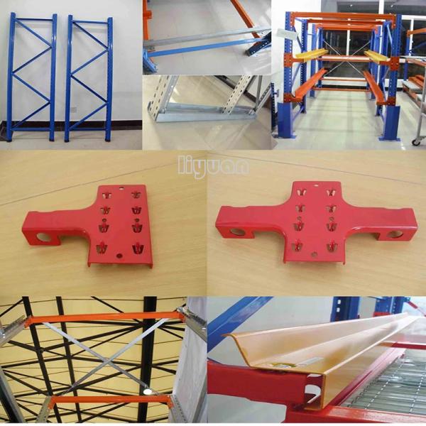 Pitch 75mm Drive In Drive Through Racking System , Drive In Warehouse Racking