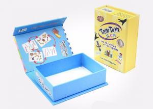 Pretty Cardboard Shirt Boxes , Magnetic Flip Top Box With Flocking Plastic Blister