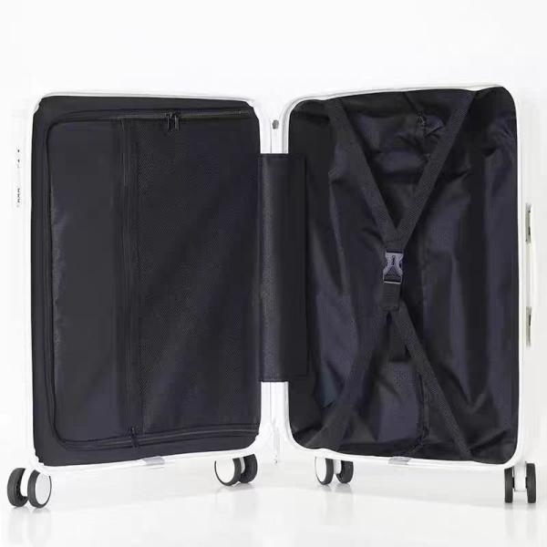 Custom Logo Accepted TSA Lock Front-opening Luggage in Aluminium Alloy Trolley for Business-Ready Travel and Unisex