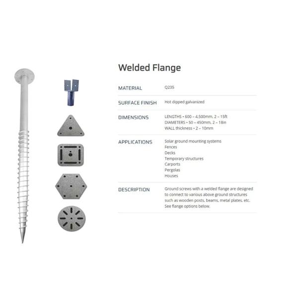 Screw Helical Ground Screws For Foundation Solar Support Spiral Galvanised
