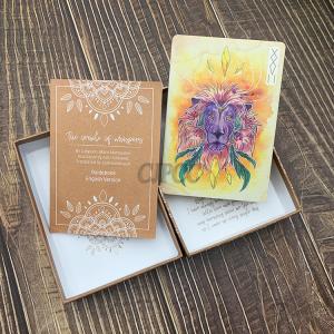 China 300gsm art Paper Gold Foil Oracle Cards Matte Gold Edged Tarot Cards With Guide Book wholesale