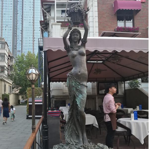 Outdoor garden beautiful grace girl bronze sculpture ,customized bronze statues, China sculpture supplier