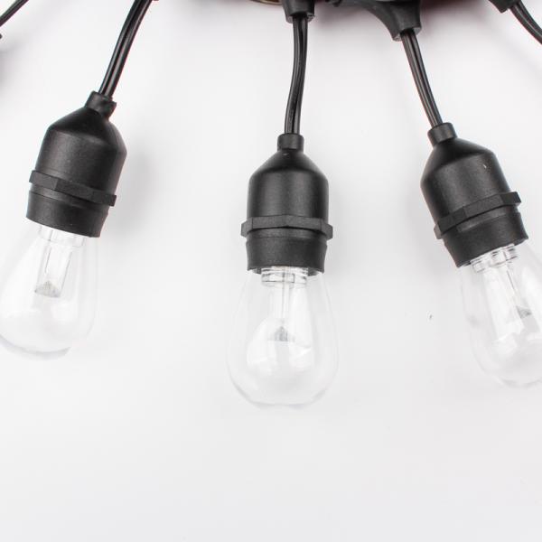 Flash Light Cable S14 String Lights Waterproof E27 Warm LED Retro Edison Filament Bulb Outdoor Street Garden Patio Holiday Light