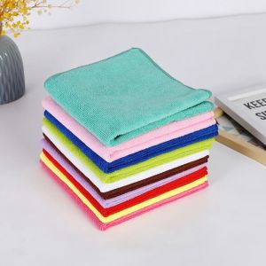China 40x40cm 100% Custom Microfiber Kitchen Towels Reusable Microfibre Cleaning Cloth wholesale