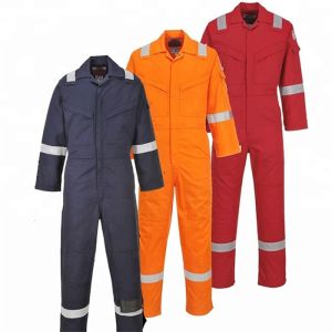 China Reusable Flame Retardant Waterproof Overalls With Reflective Tape Protective EN11612 wholesale