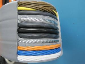 China Shielded Flat Elevator Cable with Steels  with CAT6E Network cable wholesale