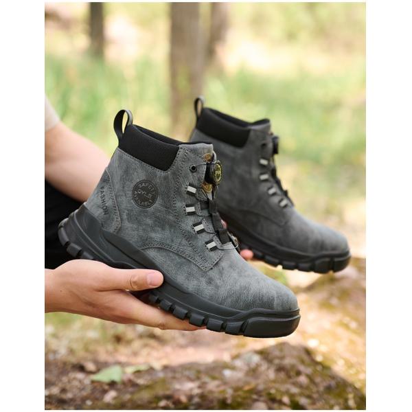 Wheat Security Work Boots Microfiber Leather Safety Boots With Stab-smash Steel Toe Kevlar Midsole And EVA Sole