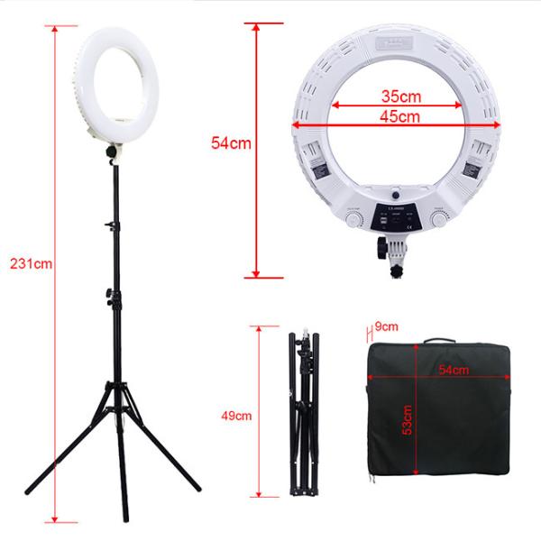 Hollow Circle LX-480S 18 Inch LED Ring Light 48W Selfie Ring Light With Tripod Stand