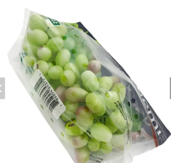 Laminated Ziplock Plastic Grape Bags For Fruit Transparent Color