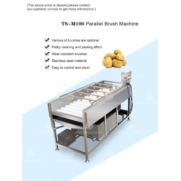 2.5KW Can be grouped line potato eggplant washing machine tomato parallel brush washing machine