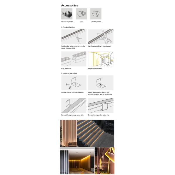 10*10 Silicone Neon Strip Light Right Angle Indoor Outdoor Low Voltage LED Strip Light