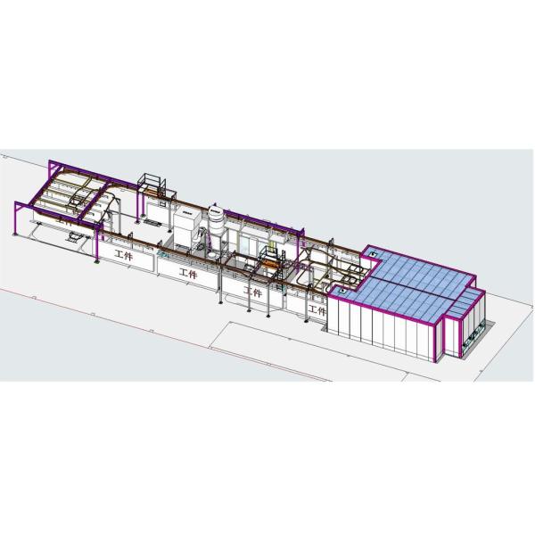 Powder Coating Line with Overhead Conveyor System Equipment for Profiles