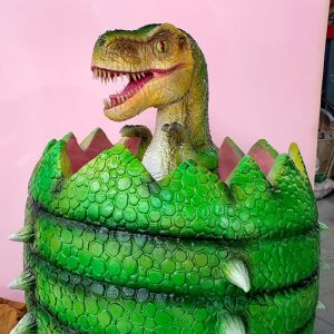 Commercial Animatronic Realistic Dinosaur Egg Model Customized Sound