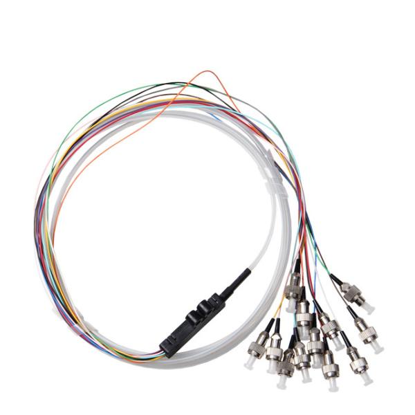 12 Colors ST Ribbon Fan Out Single Mode Fiber Pigtails