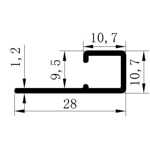 Square Box Section Metal Tile Trims For Tile Edging Protection OEM ODM