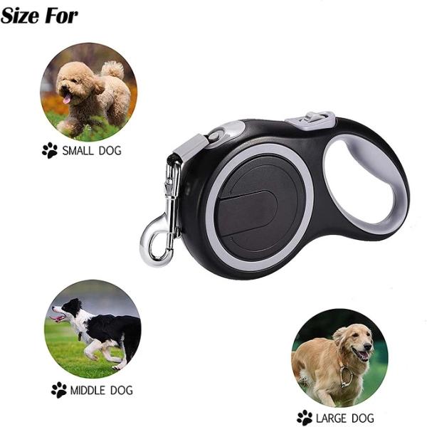 Personalized Chew Proof 10 Metre Retractable Dog Leash Quick Release