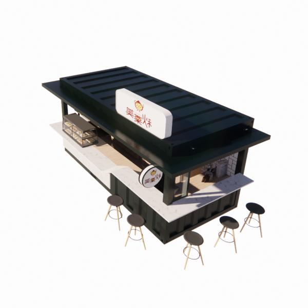 20ft Container Prefabricated Shops Stores Bathroom Included and Customized Color for Your Commercial Space