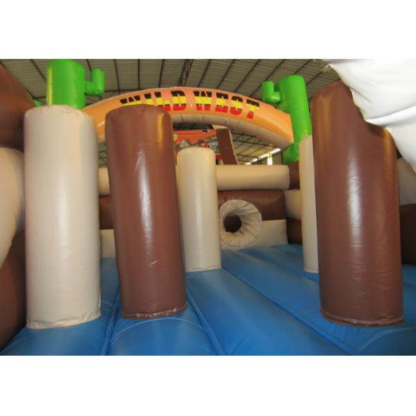 Inflatable Obstacle Bounce House 18.3 X 3.7 X 5.5m , 40 Ft Obstacle Course Inflatable
