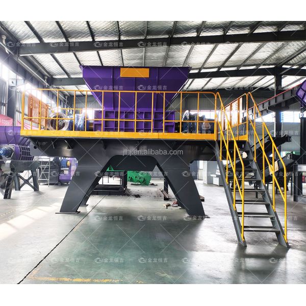 High Capacity Double Shaft Shredder with 9CrSi/D2/SKD-11 Blades for Wide Application and Customizable Blades