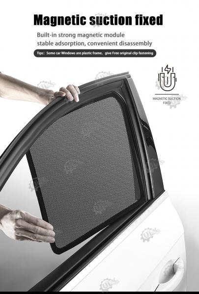 ULK Auto Sunshade Foldable， Nylon magnetic Car Sun Shade for Whole vehicle