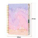 Lined Paper Type Spiral Hardcover Notebook in Customized Colour and Elegant