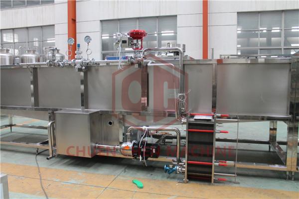 Carbonated Drink / Beer Tunnel Pasteurization Equipment For Bottled Beverage Production Line