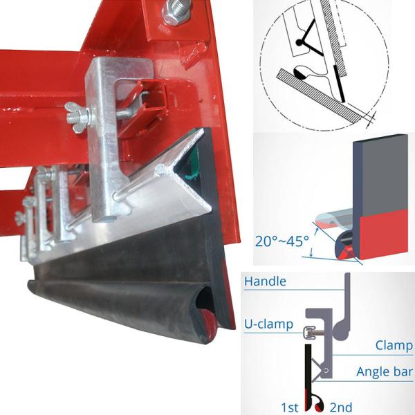 Polyurethane Solid Dual Sealing Skirting Double Lip PU Skirt Rubber Conveyor