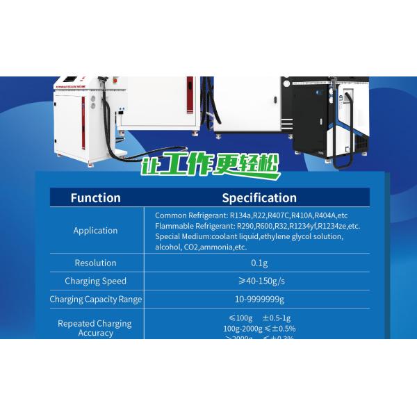 R32 R290 Heat Pump Refrigerant Filling Machine A/C Gas Charging Station R410A R407C