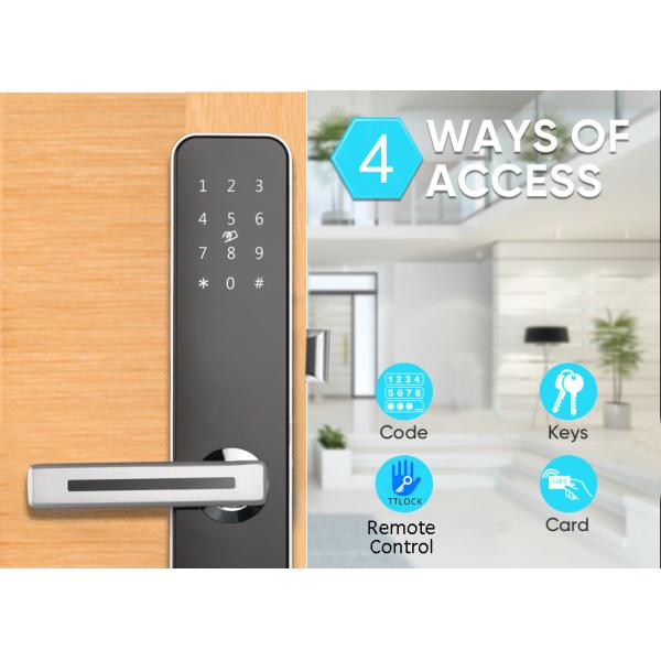 Key-Free Touchscreen Combination Door Lock With Handle Aluminium Alloy
