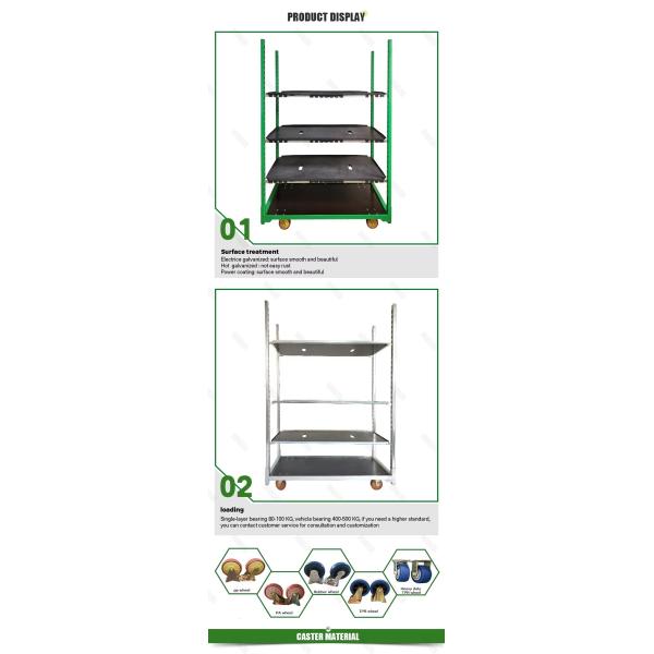 Four Casters Dutch Flower Trolley Mobile Assembly Equipment