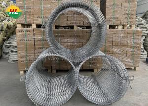 China Concertina Razor Wire Ribbon Barbed Wire 18 450mm Coil 50 Feet Length wholesale