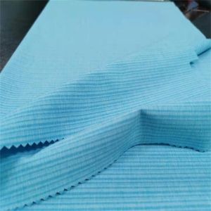 Tight Stripe Polyester Spandex Fabric 148CM 170gsm Woven Polyester Material