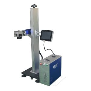 China Co2 flying online laser marking machine and laser printing machine on PET or PC bottle, food package. on sale