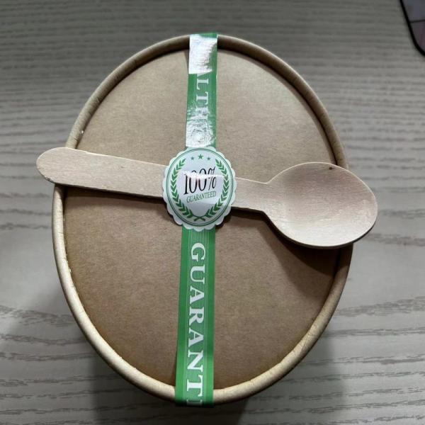 Disposable Takeaway Kraft Paper Box With Spoon Fork Customized Set Food Container In Restaurants For Food Fruit